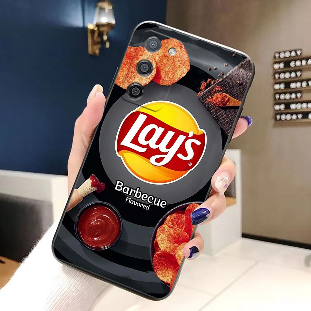 غطاء هاتف لأجهزة OPPO A5X A6X  - مراجعة Logo Food Snack وسعره