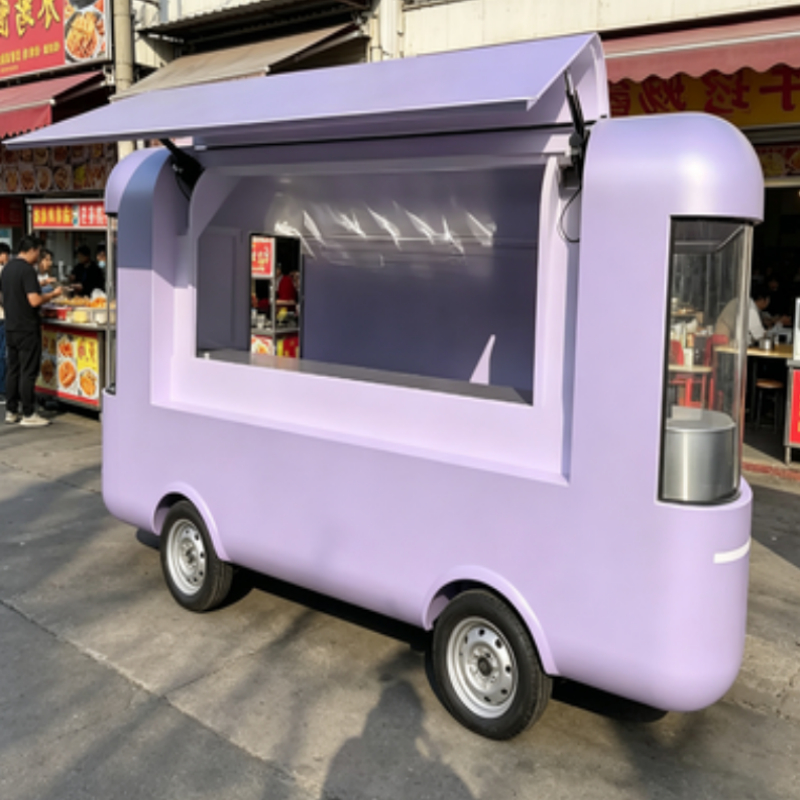 عربة طعام متنقلة دائرية، شاحنة - مراجعة Food Snacks To Sell وسعره