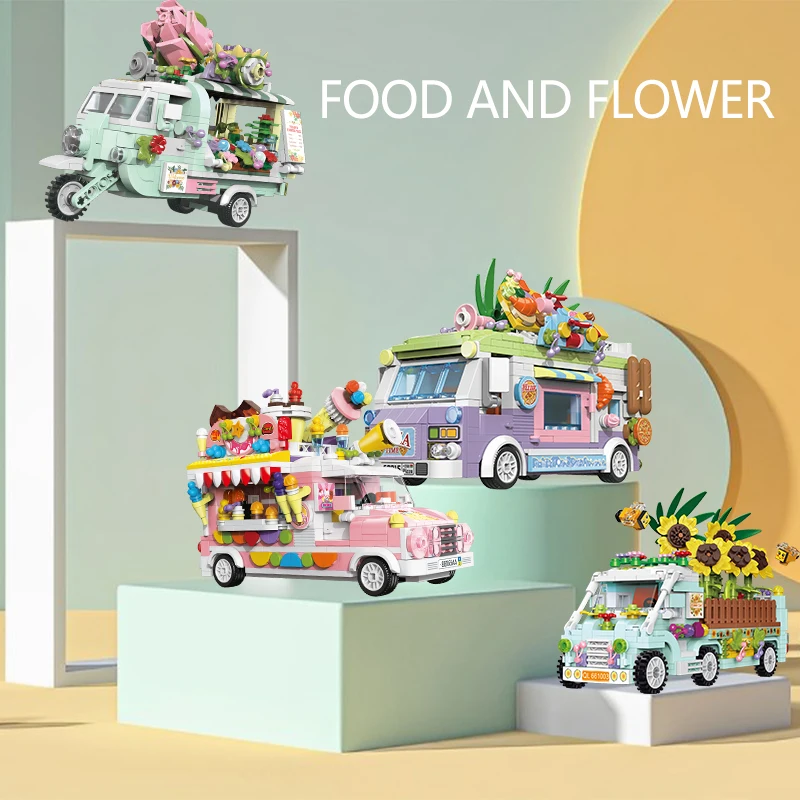 مكعبات بناء مطلة على شوارع الم - مراجعة Food City Snacks وسعره